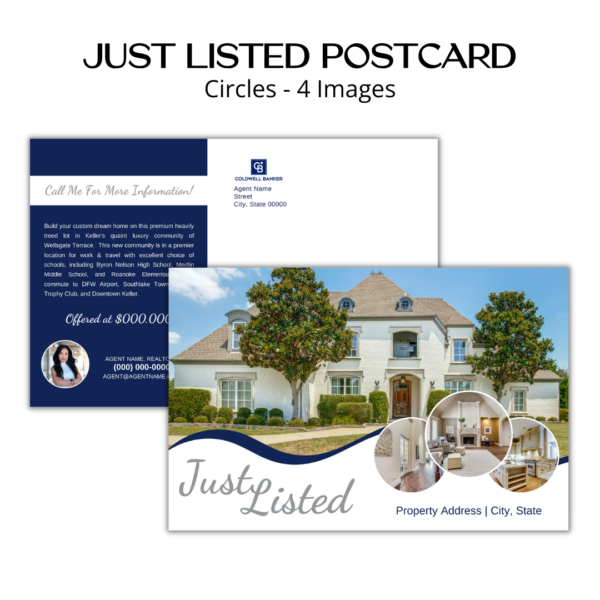 Just Listed Postcard - Circle Design