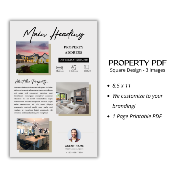 Property PDF Flyer - Square Design