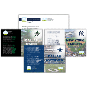 Sports Schedule Postcards
