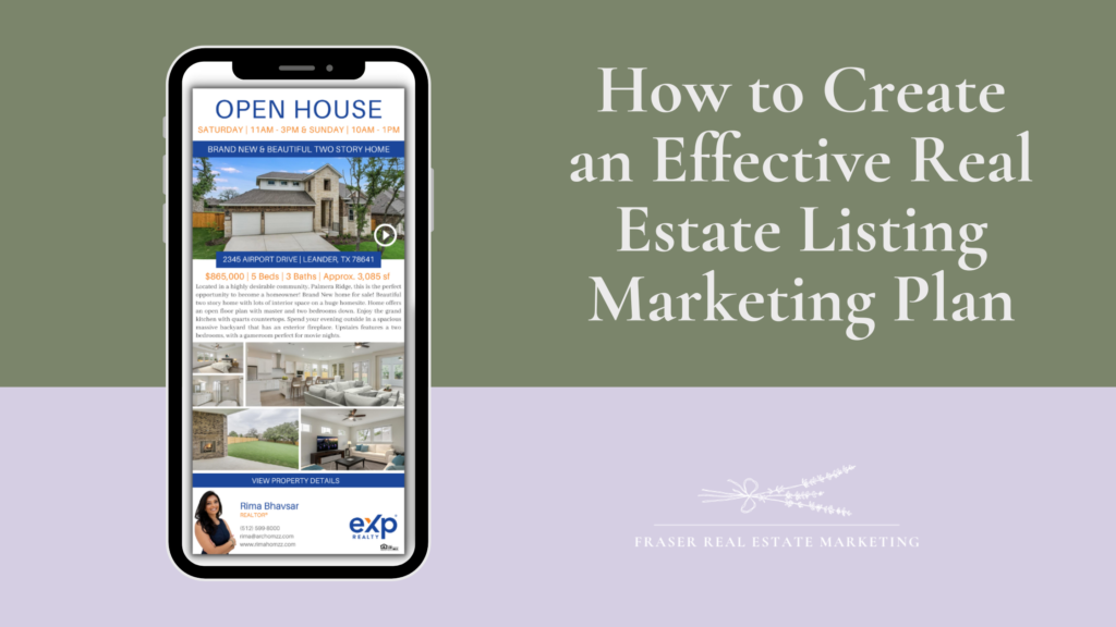 real estate listing marketing plan