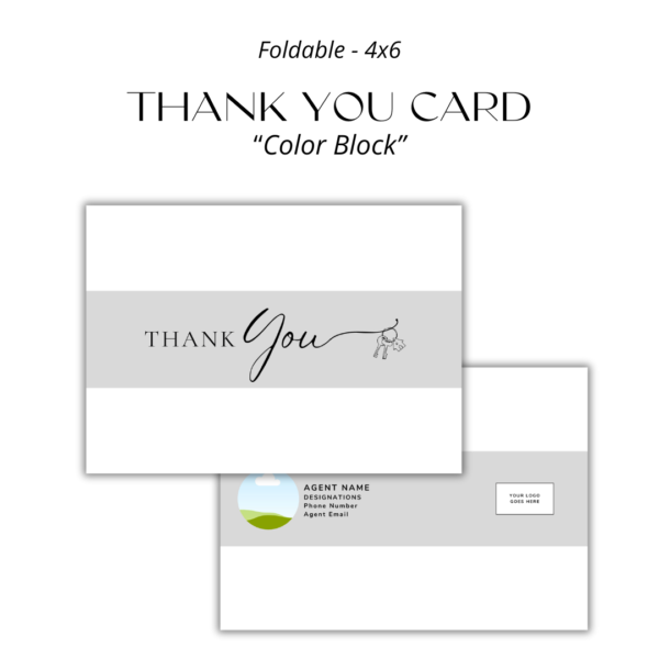 Thank You Cards - Color-Block Design