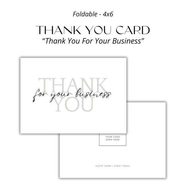 Thank You Cards - “Thank You For Your Business”