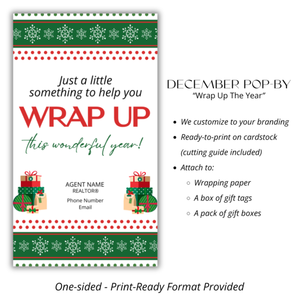 December Pop-By Cards -"Wrap Up The Year”