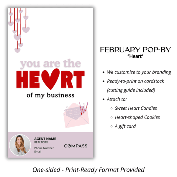 February Pop-By Cards - Heart