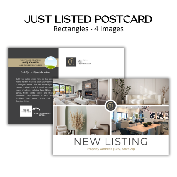 Just Listed Postcard - Rectangles