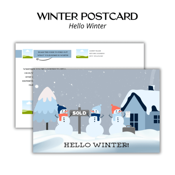 Winter Postcard - Hello Winter