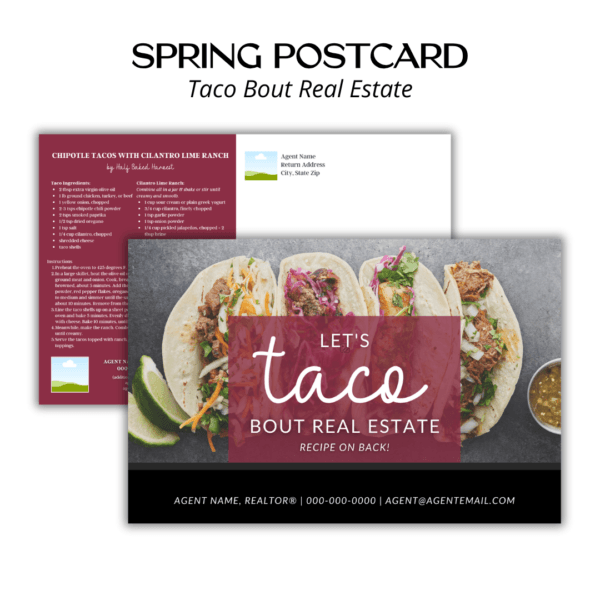 Spring Postcard - Taco Bout Real Estate