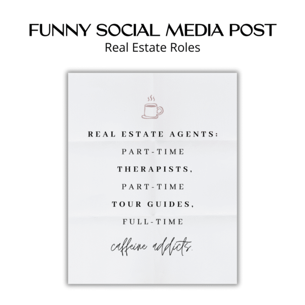 Funny social media graphic - Real Estate Roles