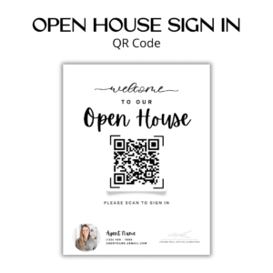 Open House Sign In - QR Code Flyer