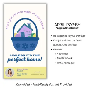 April Pop-By Card- "Eggs in One Basket”