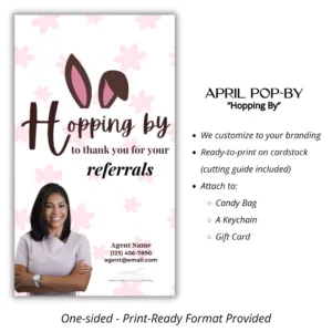 April Pop-By Card- "Hoppin By"