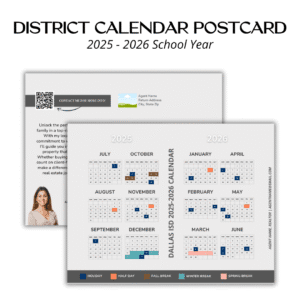 District Calendar Postcard