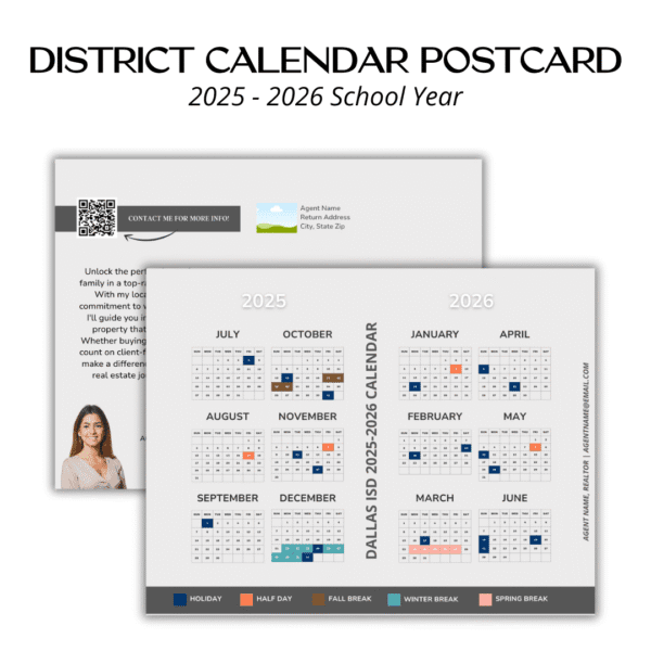 District Calendar Postcard