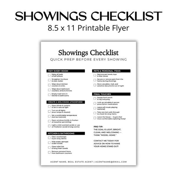 Showings Checklist
