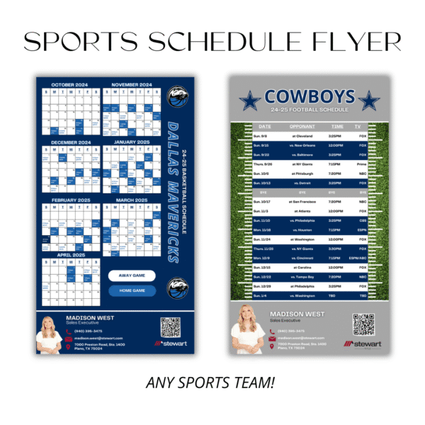 Sports Schedule Flyer