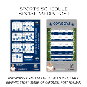 Sports Schedule Social Media Post