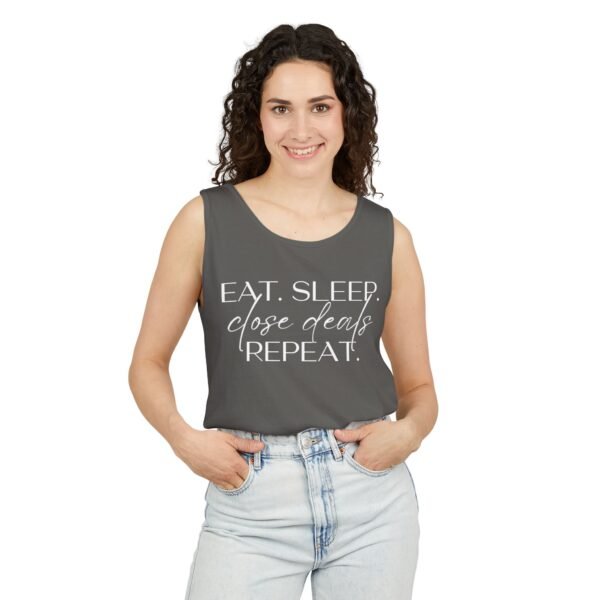 Comfort Colors Tank - Eat Sleep Close Deals Repeat - Realtor Top - Image 3