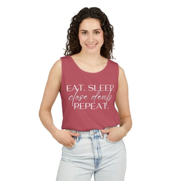 Comfort Colors Tank - Eat Sleep Close Deals Repeat - Realtor Top - Image 63