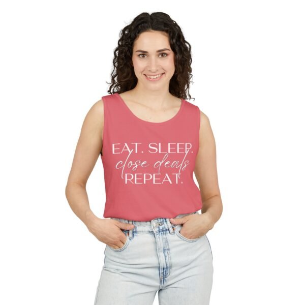 Comfort Colors Tank - Eat Sleep Close Deals Repeat - Realtor Top - Image 59