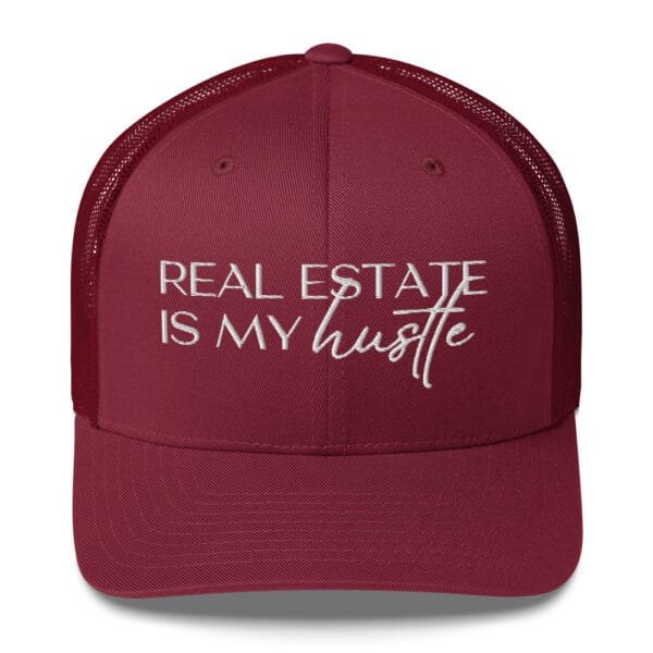 Trucker Style Cap - Real Estate Is My Hustle - Realtor Hat - Image 4