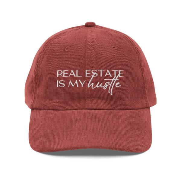 Vintage Corduroy Cap - Real Estate Is My Hustle - Realtor Hat - Image 5