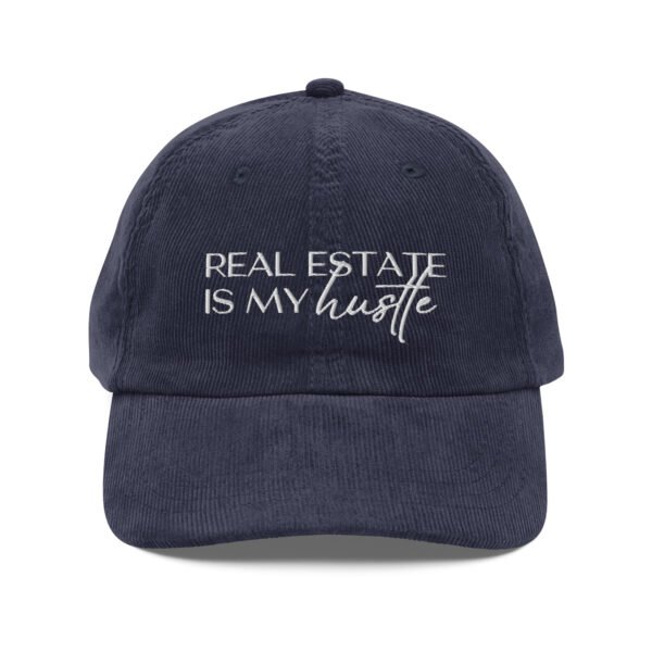 Vintage Corduroy Cap - Real Estate Is My Hustle - Realtor Hat