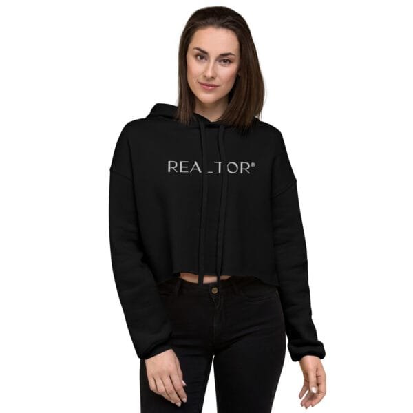 Embroidered Crop Hoodie - REALTOR - Image 2
