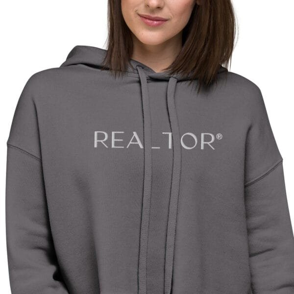 Embroidered Crop Hoodie - REALTOR - Image 8